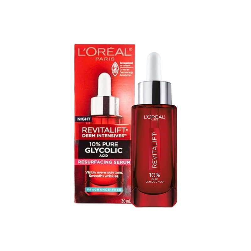 L’Oreal Paris Night Revitalift Derm Intensives 10% Pure Glycolic Acid Resurfacing Serum 30ml