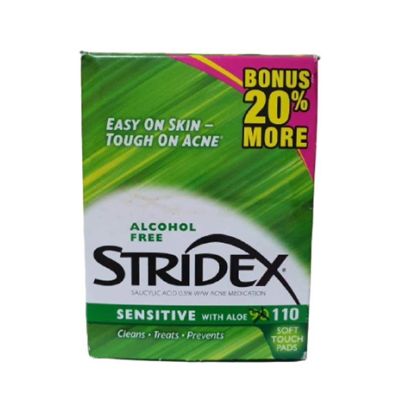 Stridex Medicated Acne Pads, Sensitive Skin, 110 pads