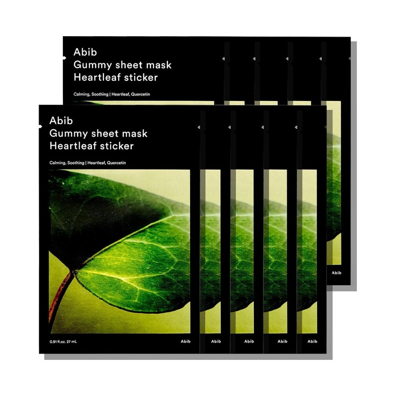 Abib Gummy Sheet Mask Heartleaf Sticker  Soothing Care for Sensitive Skin  27ml x 10ea