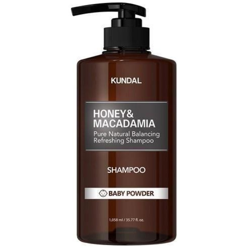 KUNDAL Honey & Macadamia Natural Shampoo  1058ml | Baby Powder | Gentle, Sulfate-Free Hydration for All Hair Types