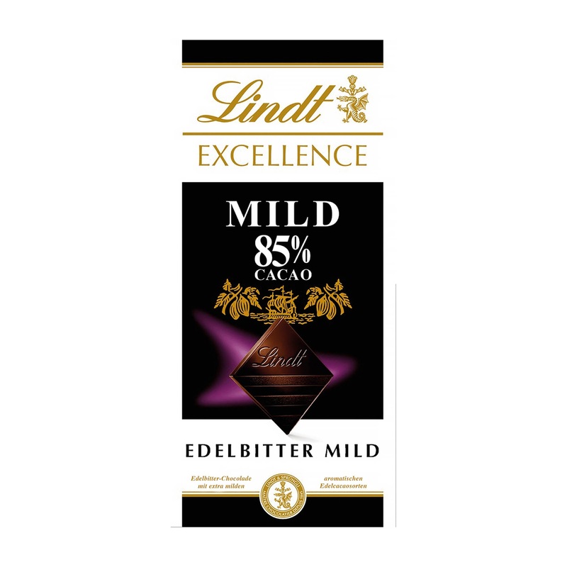 Lindt Excellence 85% Cacao Mild dark chocolate bar, 100 g