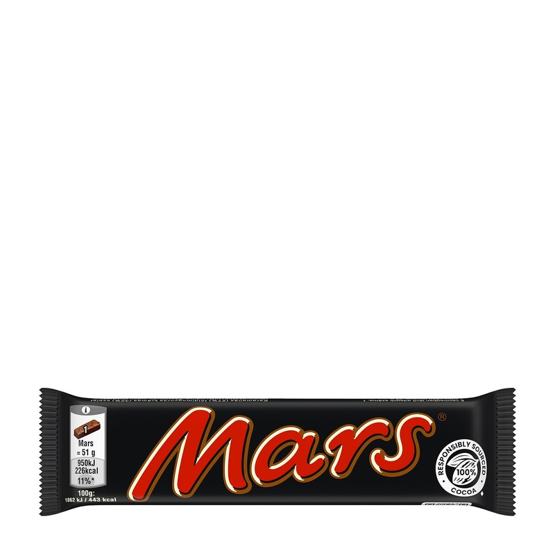 Mars milk chocolate bar, 51 g