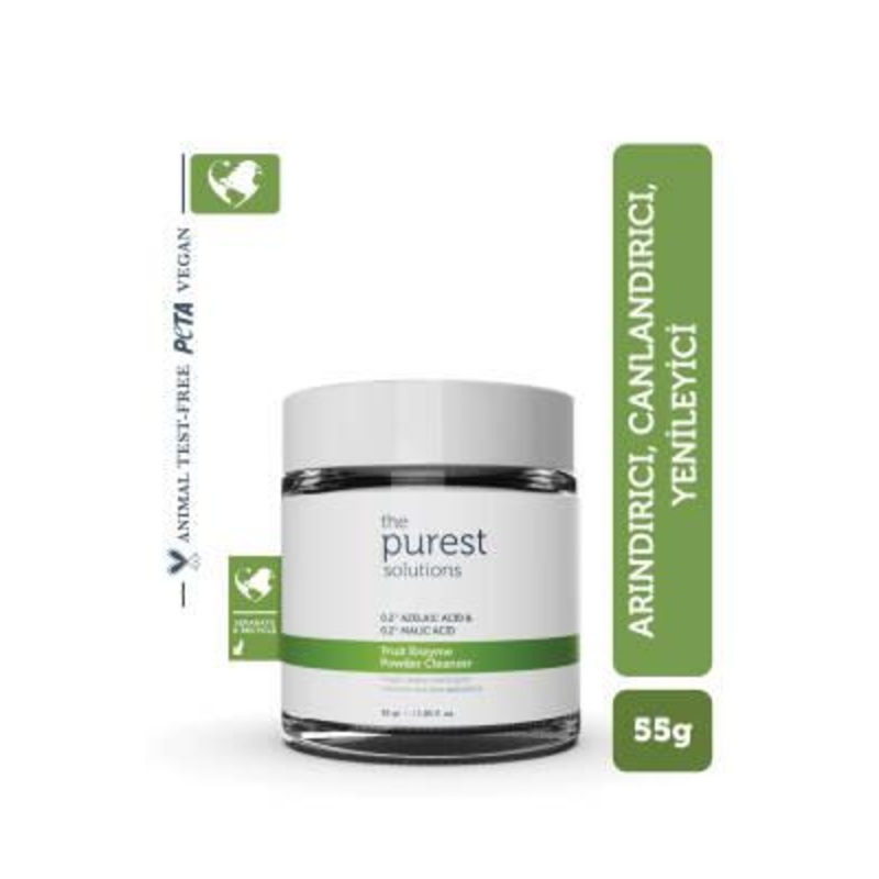 The Purest Solutions Fruit Enzyme Powder Cleanser – Gentle Exfoliating Skincare with Azelaic & Malic Acid