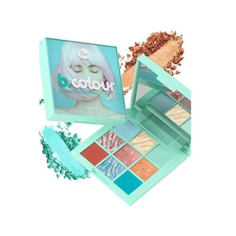 7Days B.Colour Pistachio Cake Eyeshadow Palette: 9 Vibrant Colors, Long-Lasting Vegan Formula for Stunning Eye Looks