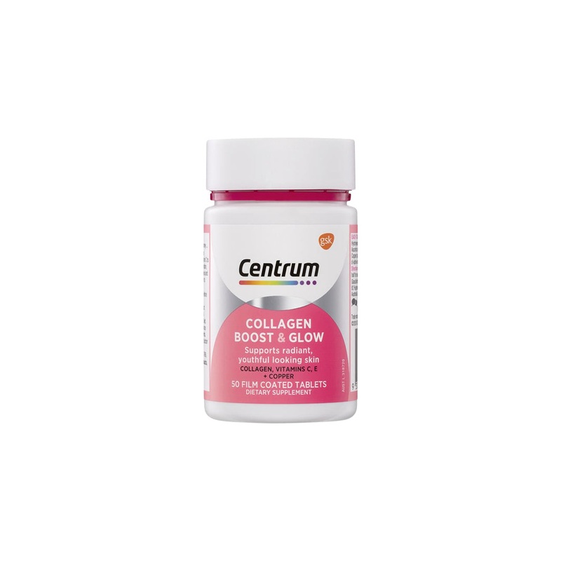 Centrum Collagen Boost & Glow Dietary Supplement 50 Tablets