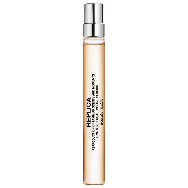 REPLICA’ Beach Walk Eau de Toilette Travel Spray: Experience the Freshness of Summer with Coconut Milk & Bergamot – Portable and Refreshing.