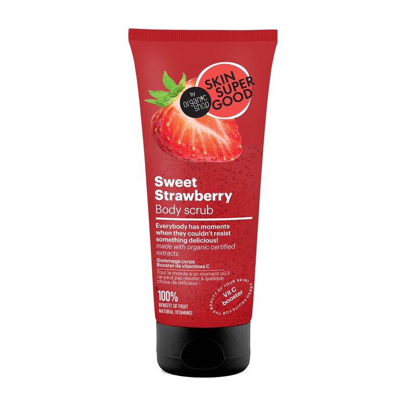 Skin Super Good Sweet Strawberry body scrub, 200 mL