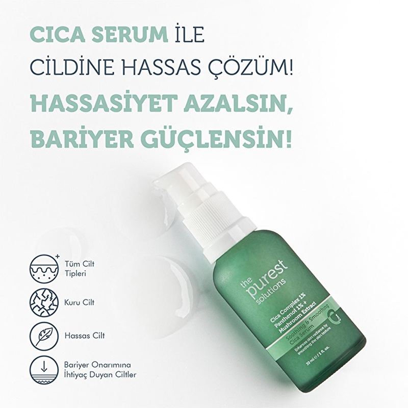 The Purest Solutions Cica Serum: Soothe & Repair Sensitive Skin, Reduce Redness, Deep Hydration – Best Skin Barrier Repair Facial Serum