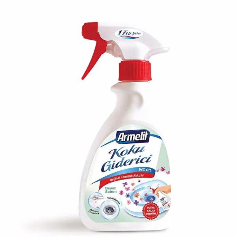 Armelit Odor Eliminator Spray – White Soap Scent, Surface & Drain Odor Control, Long Lasting Freshness – 250ml