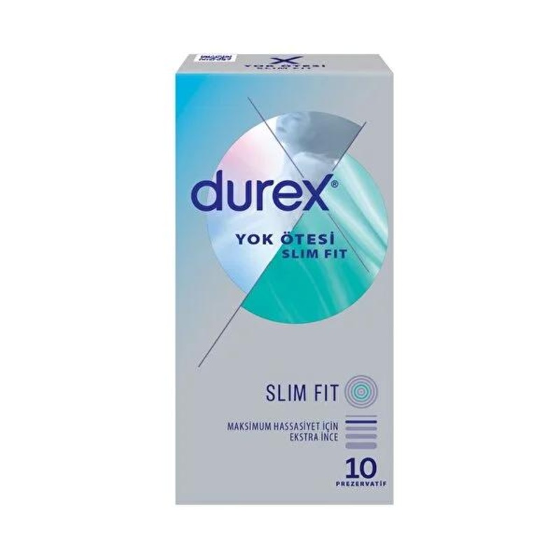 Durex Slim Fit Condoms – Lubricated, Natural Latex, Enhanced Sensitivity for Adults