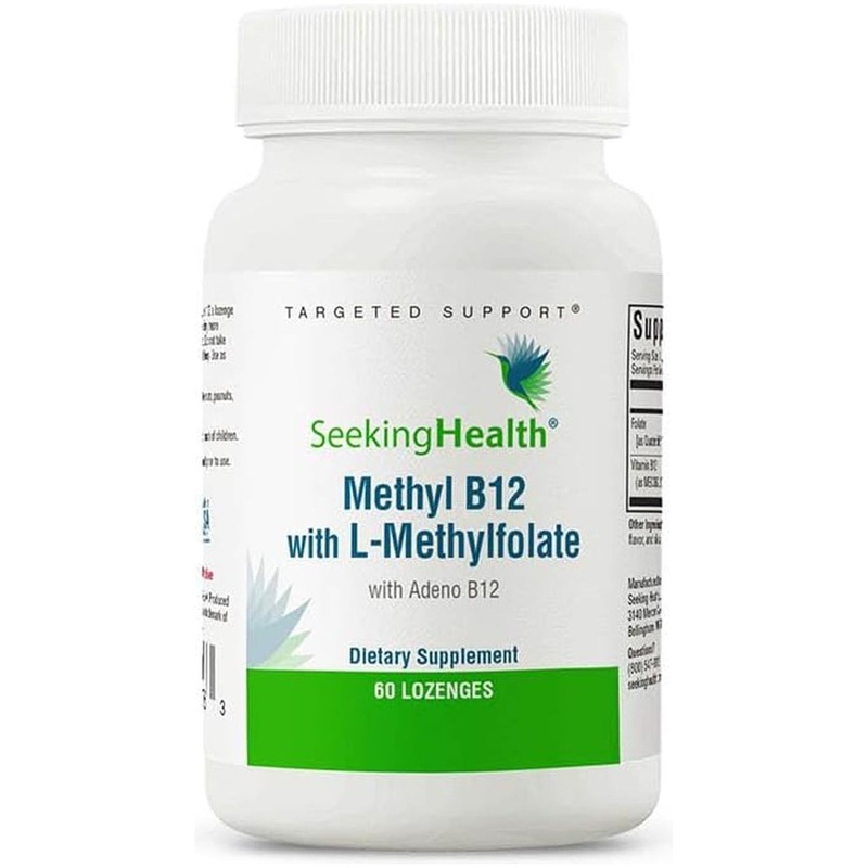 Seeking Health Methyl B12 with L-Methylfolate  60 Lozenges | Active Methylated B Vitamins for Energy, Mood & Focus Support