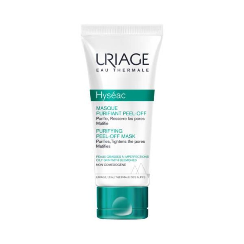 Uriage Hyseac Purifying Peel-Off Mask: Deep Cleansing Kaolin Clay Facial Mask for Acne & Pore Minimizing