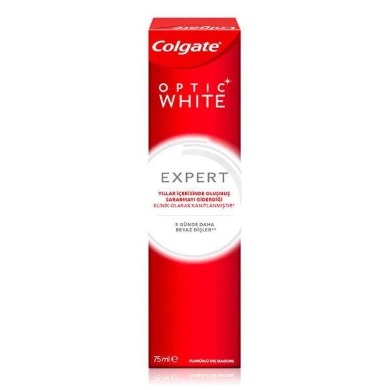 Colgate Expert White Teeth Whitening Toothpaste – 75ml, Removes Deep Stains & Yellowing, Whitens Teeth in 5 Days
