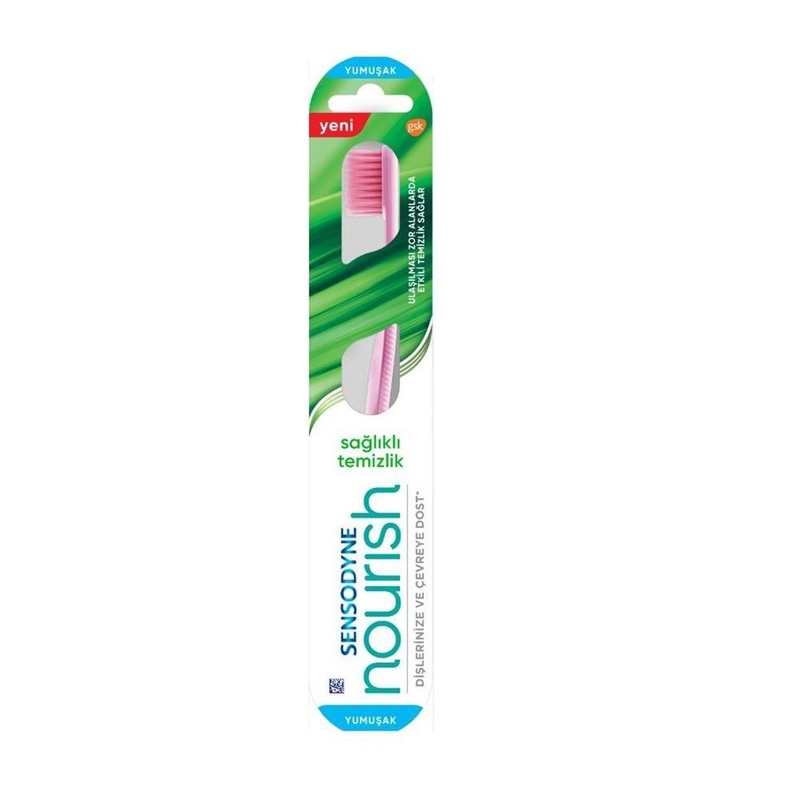 Sensodyne Nourish Manual Toothbrush for Sensitive Teeth – Gentle on Gums, Effective Cleaning