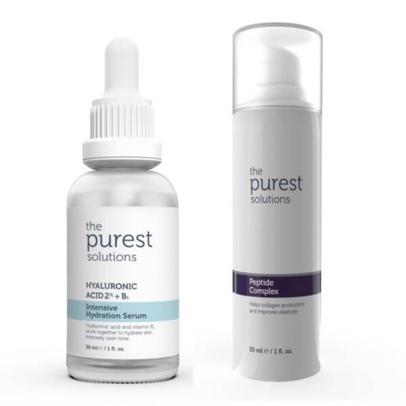 The Purest Solutions: Intensive Hydration & Anti-Wrinkle Skincare Set – Hyaluronic Acid + Peptide Complex for Radiant, Youthful Skin