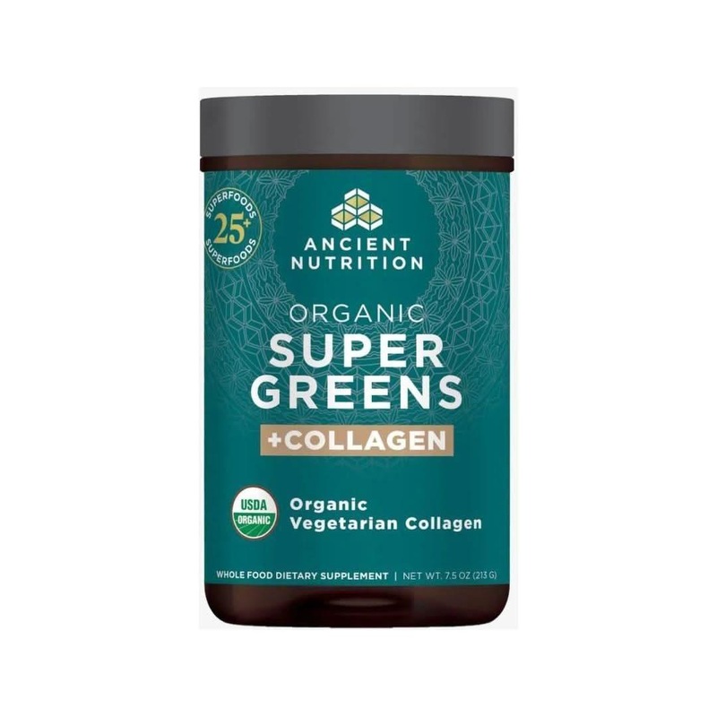 Ancient Nutrition Organic SuperGreens + Collagen | Glowing Skin, Gut Support & Inner Calm 213g