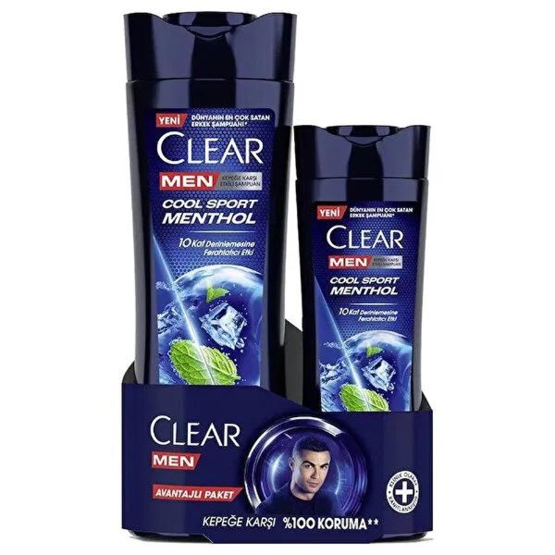 Clear Men Cool Sport Menthol Shampoo – Anti-Dandruff, Refreshing Men’s Shampoo with Niasinamid – 17.64 fl oz