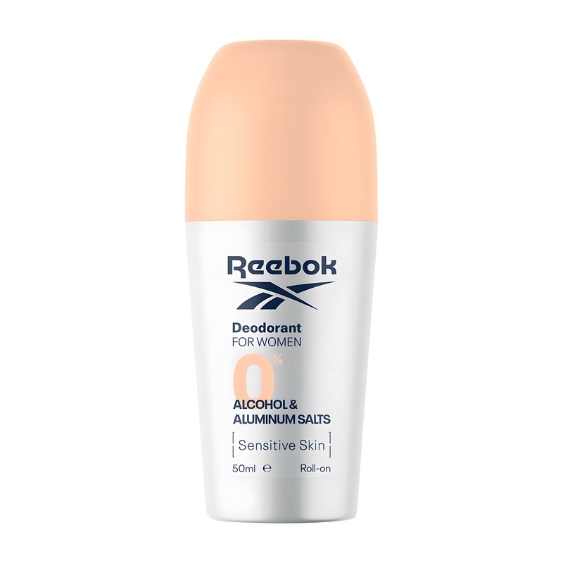 Reebok Women Sensitive Skin 0% alcohol & aluminium salts deodorant roll-on, 50 mL