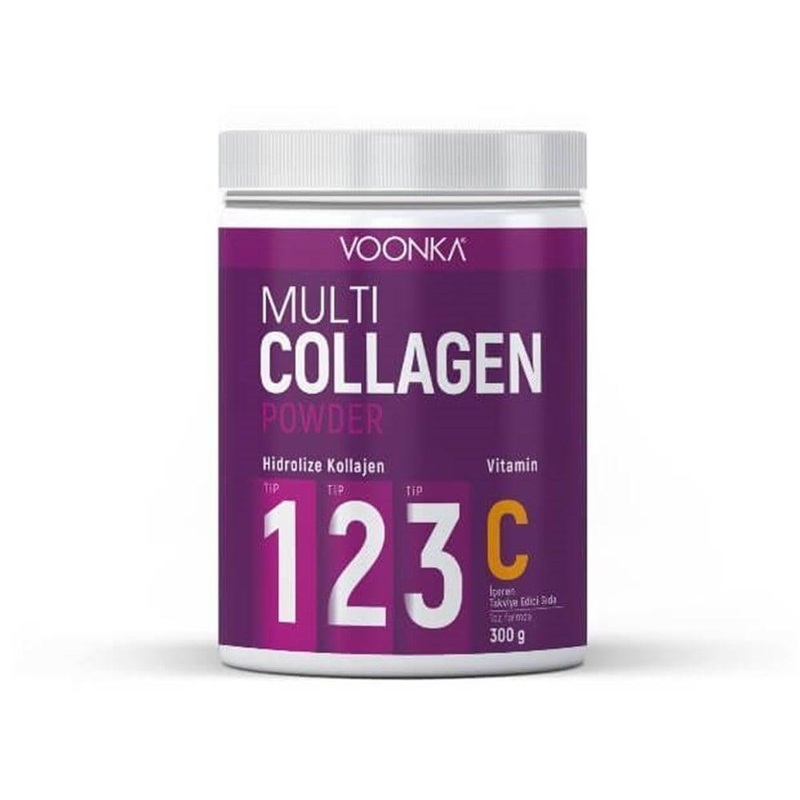 Voonka Multi Collagen Powder + Vitamin C – 300g Collagen Supplement for Skin, Joint, and Overall Health