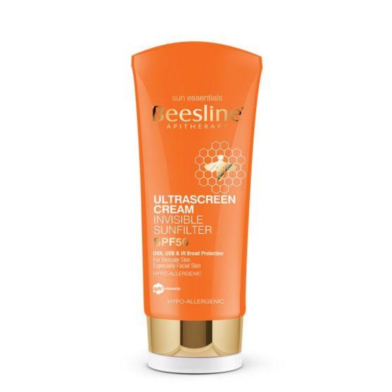 Beesline ultrascreen cream invisible sunfilter sunscreen spf50