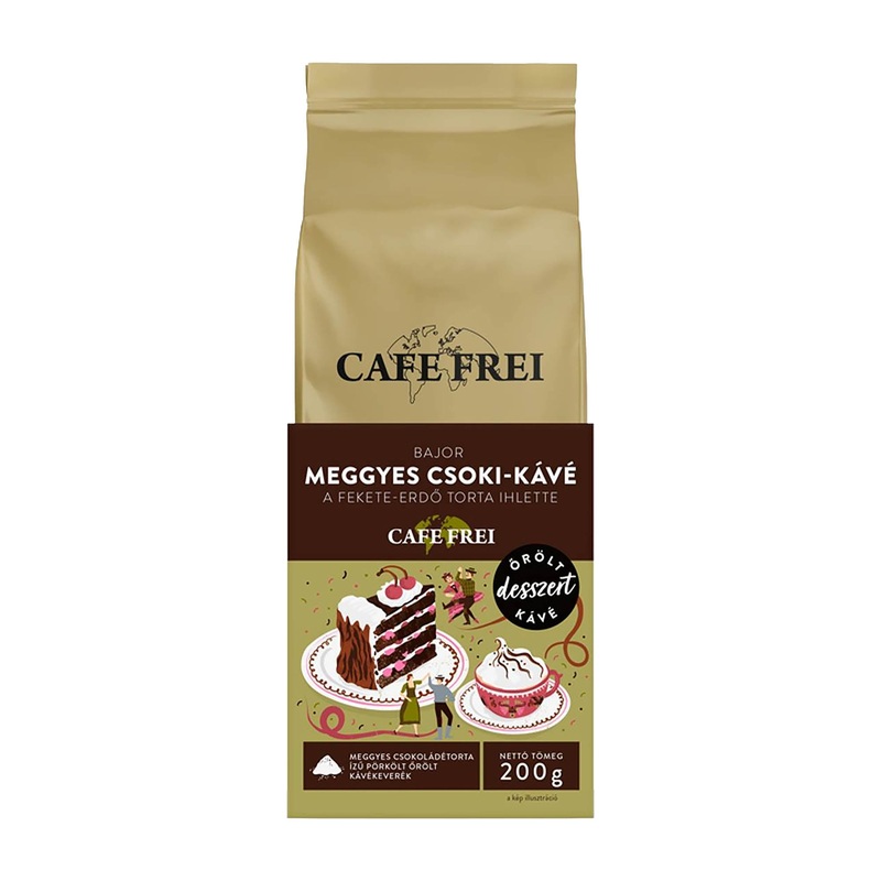 Cafe Frei Bavarian sour cherry & chocolate ground coffee, 200 g