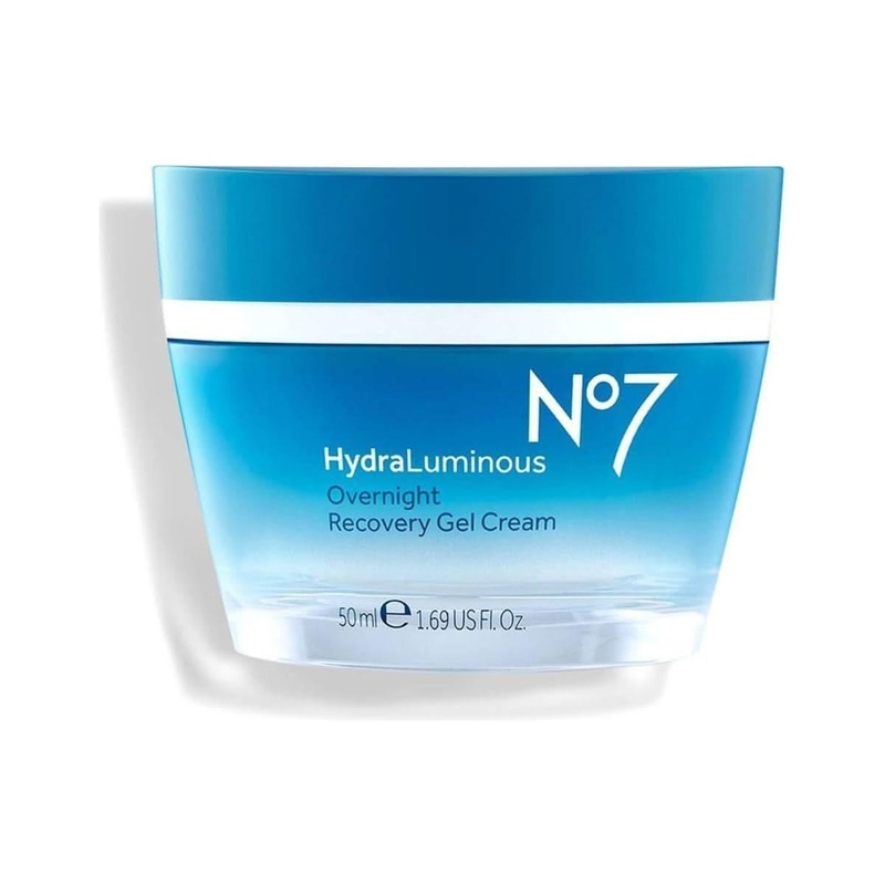 No7 HydraLuminous Overnight Recovery Gel Cream  50ml | 72-Hour Hydration & Overnight Skin Renewal