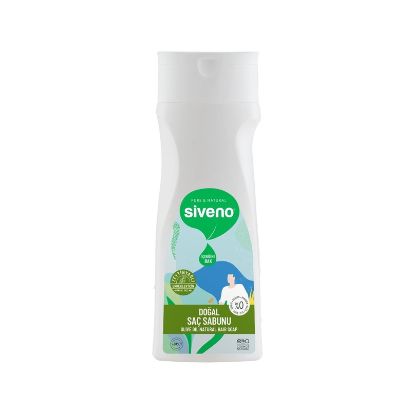 Siveno Natural Hair Soap for Men – Olive Oil Enriched Cleanser, Gentle & Nourishing – 300ml