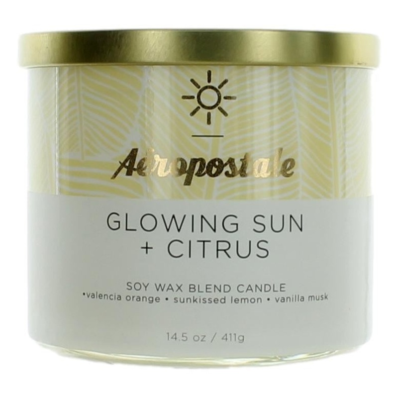 Aeropostale 14.5 oz Soy Wax Blend 3 Wick Candle – Glowing Sun & Citrus