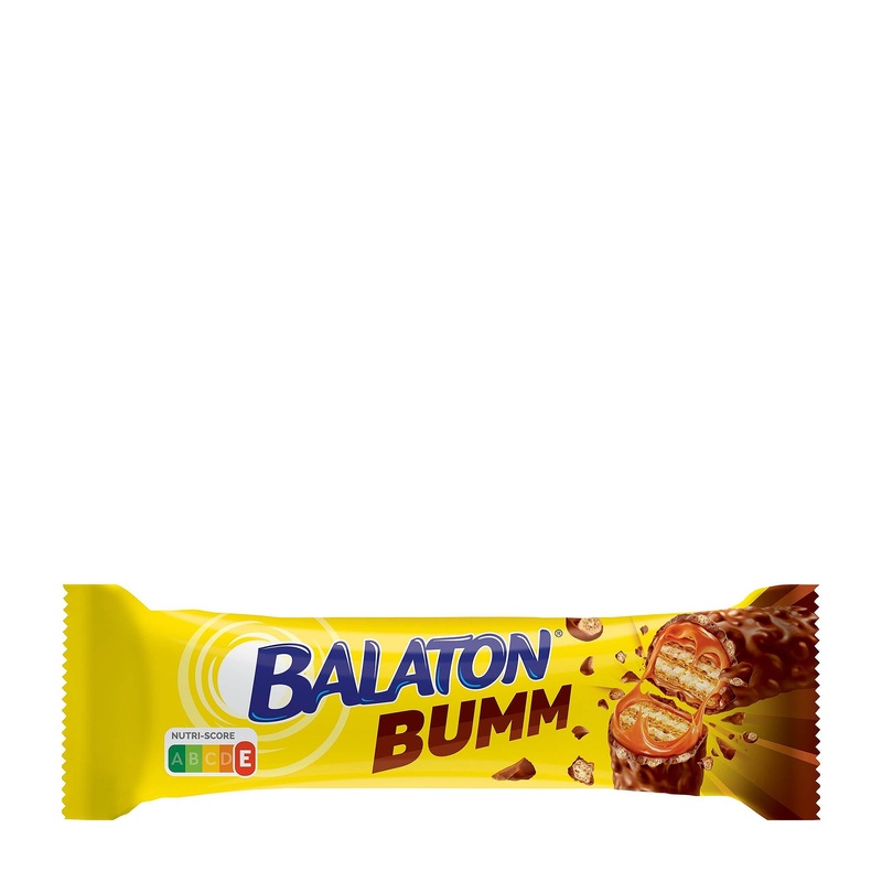 Balaton Bumm Caramel & Wheat Flakes milk chocolate wafer bar, 42 g