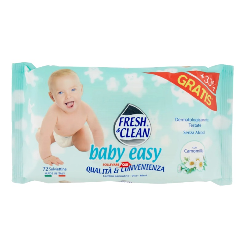 Fresh And Clean Baby Easy Wipes 72PCS