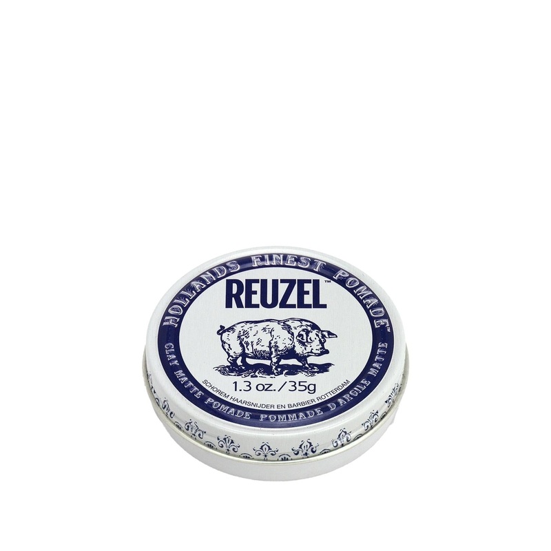 Reuzel Clay Matte Pomade – Strong Hold, Textured Natural Hairstyle for Men, Travel Size (35g)