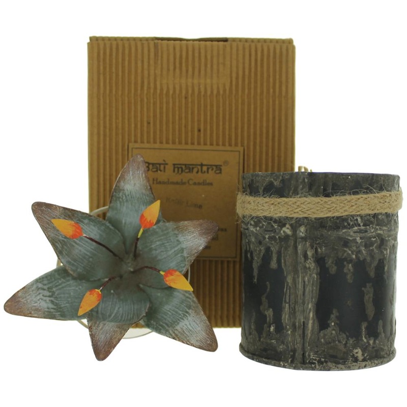 Bali Mantra Handmade Scented Candle In Waterlilly Tin – Kaffir Lime