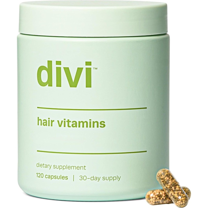 Divi Hair Vitamins  120 Capsules | Strengthen Hair from the Inside Out | 30-Day Supply 120 Count (Pack Of 1)