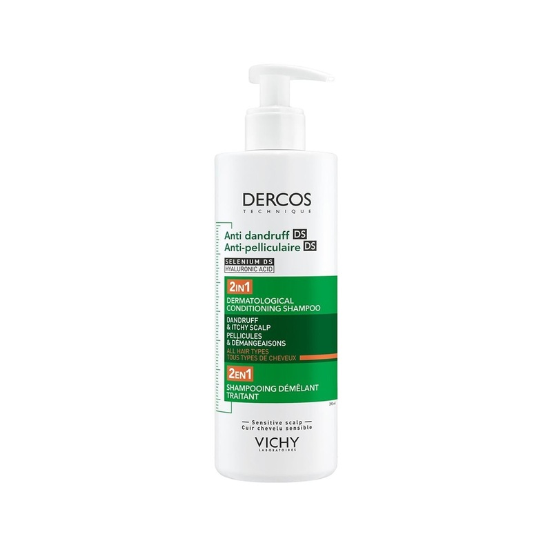 Vichy Dercos Anti-Dandruff 2-in-1 Shampoo: Moisturizing Formula for Itchy, Dry Scalp Relief – 13.17 fl oz
