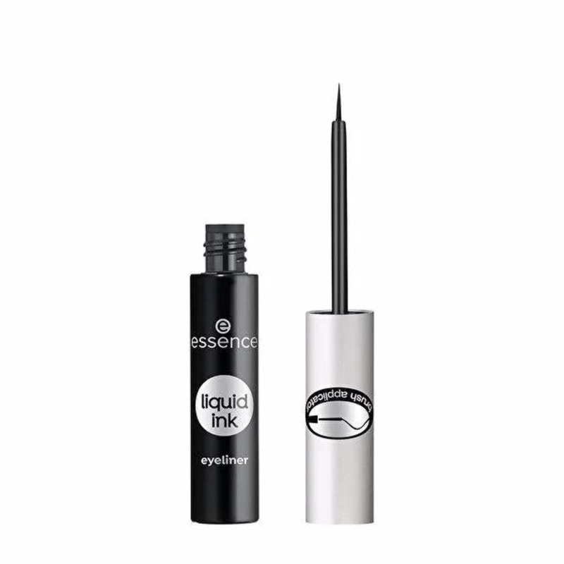 Essence Liquid Ink Eyeliner: Waterproof, Long-Lasting Black Eyeliner with Fine Tip for Precise, Smudge-Proof Application – Perfect for Beginners.