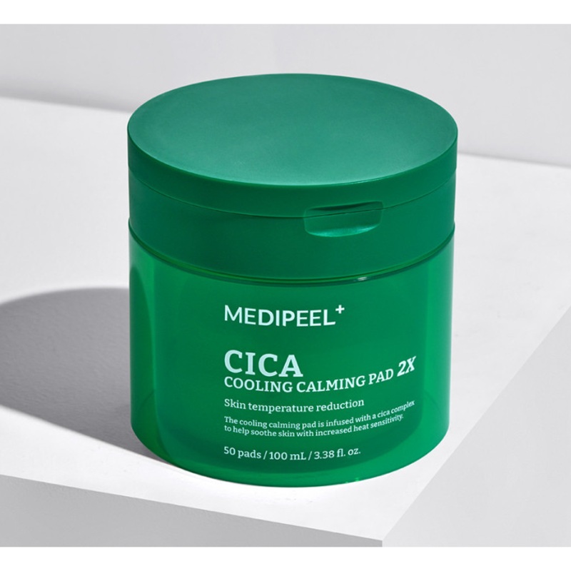 MEDIPEEL Cica Cooling Calming Pad  2x100ml | 50 Pads | Soothing & Heat-Relief Skincare