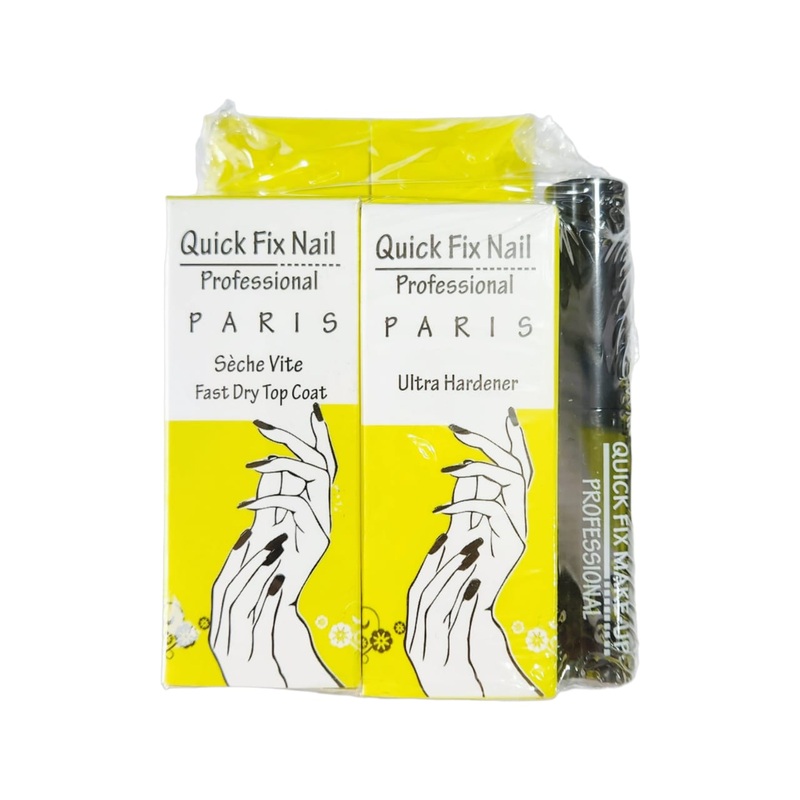 Quick fix ultra nail hardener + fast dry top coat + FREE quick fix black eyeliner
