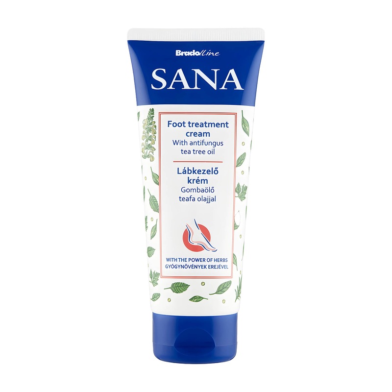 Sana Foot Treatment Cream with anti-fungal tea tree oil, 100 mL