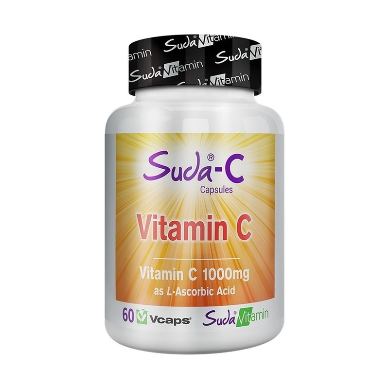 Suda Vitamin C 1000 mg Supplement – High Dose Immune System Support, 60 Capsules
