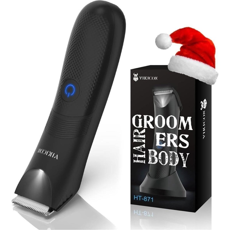 VIKICON Electric Groin & Balls Shaver for Men with LED Light | Precision Grooming for Sensitive Areas