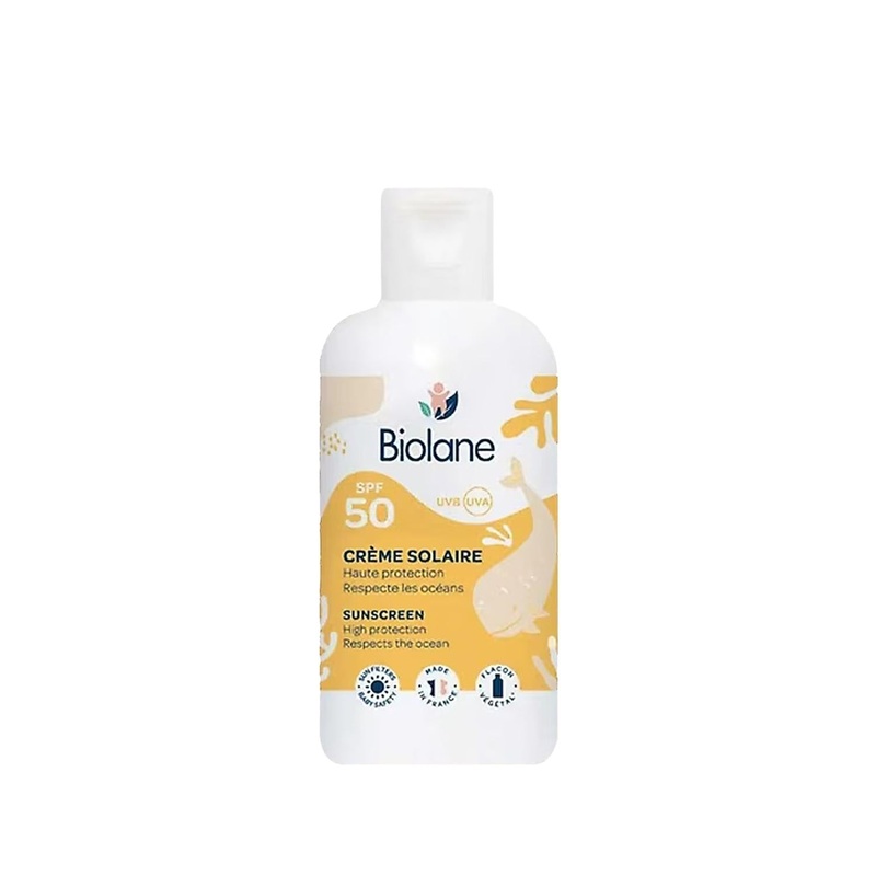 Biolane Sunscreen Cream SPF50 125ml – Broad Spectrum Protection, Moisturizing, 4.23 fl oz