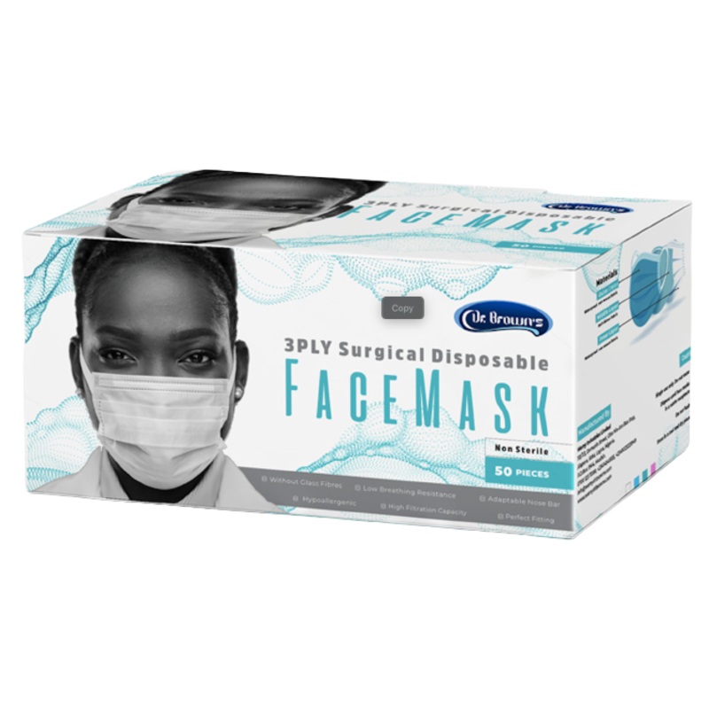 Dr Browns 3Ply Medical Disposable Face Mask