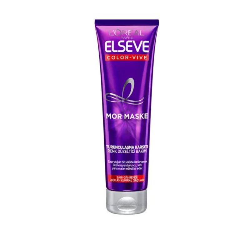 Elseve Anti-Orange Tone Purple Hair Mask for Blonde, Gray, White Hair – Nourishing, Color Correction, 5.07 fl oz