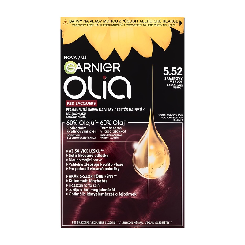 Garnier olia 5.52 Glassy Merlot permanent hair color