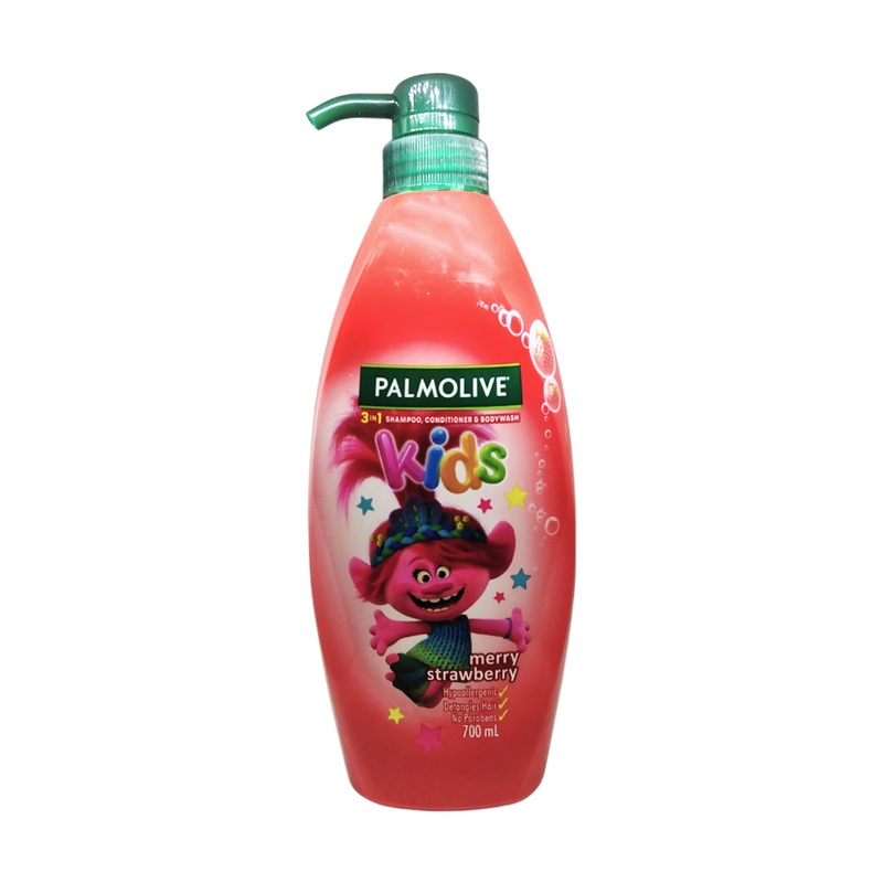 Palmolive Kids 3 In 1 Shampoo, Conditioner & Body Wash Merry Strawberry 700ml