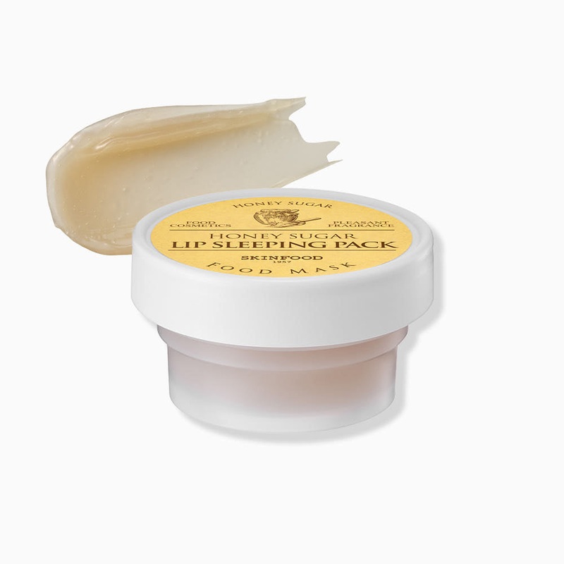 SKINFOOD Honey Sugar Food Mask Lip Sleeping Pack  21ml | Nourishing Overnight Lip Treatment with Manuka Honey & Black Sugar