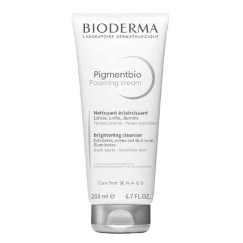 Bioderma Pigmentbio Foaming Cream Cleanser for Sensitive Skin – Gentle, Dermatologically Tested, 6.76 fl oz