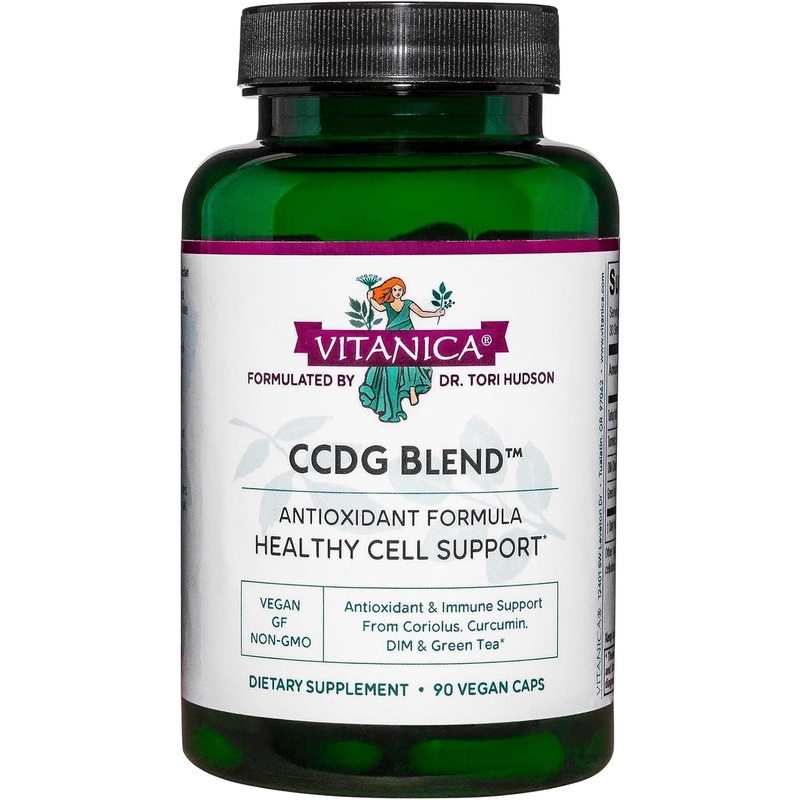 Vitanica CCDG Blend  90 Capsules | Antioxidant-Rich Immune & Hormonal Support with DIM, Mushrooms & Turmeric Lady – 90 Capsules