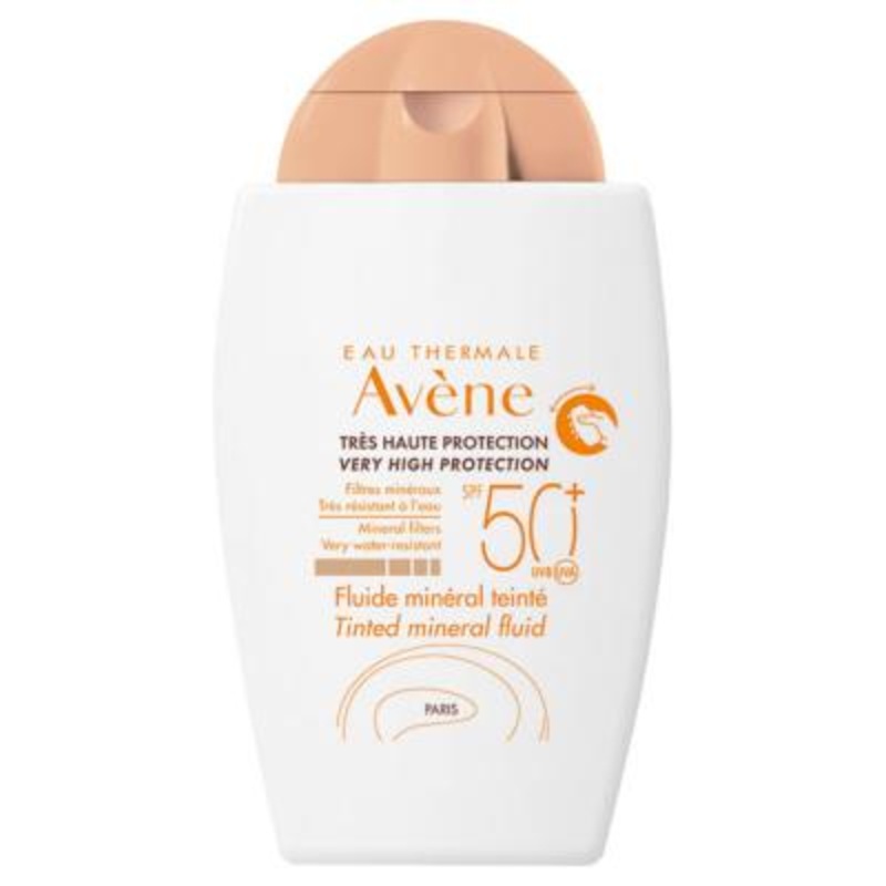 Avene Mineral Sunscreen Cream Tinted SPF50 – Fragrance-Free, Water-Resistant Protection for Sensitive Skin