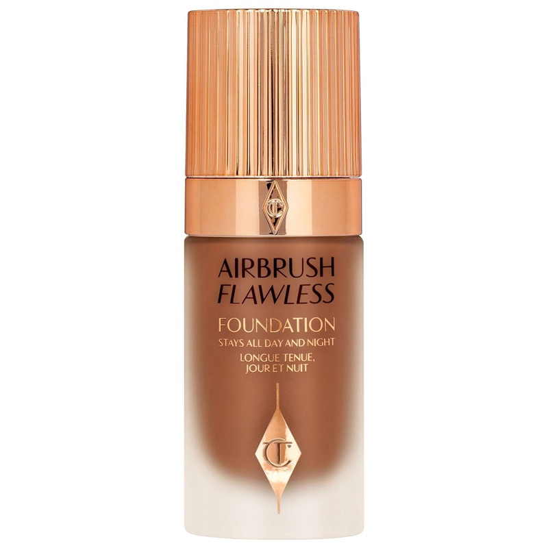 Charlotte Tilbury Airbrush Flawless Foundation: Longwear, Full Coverage, Matte Finish, Hydrating & Wrinkle Reducing Liquid Foundation for Poreless Skin